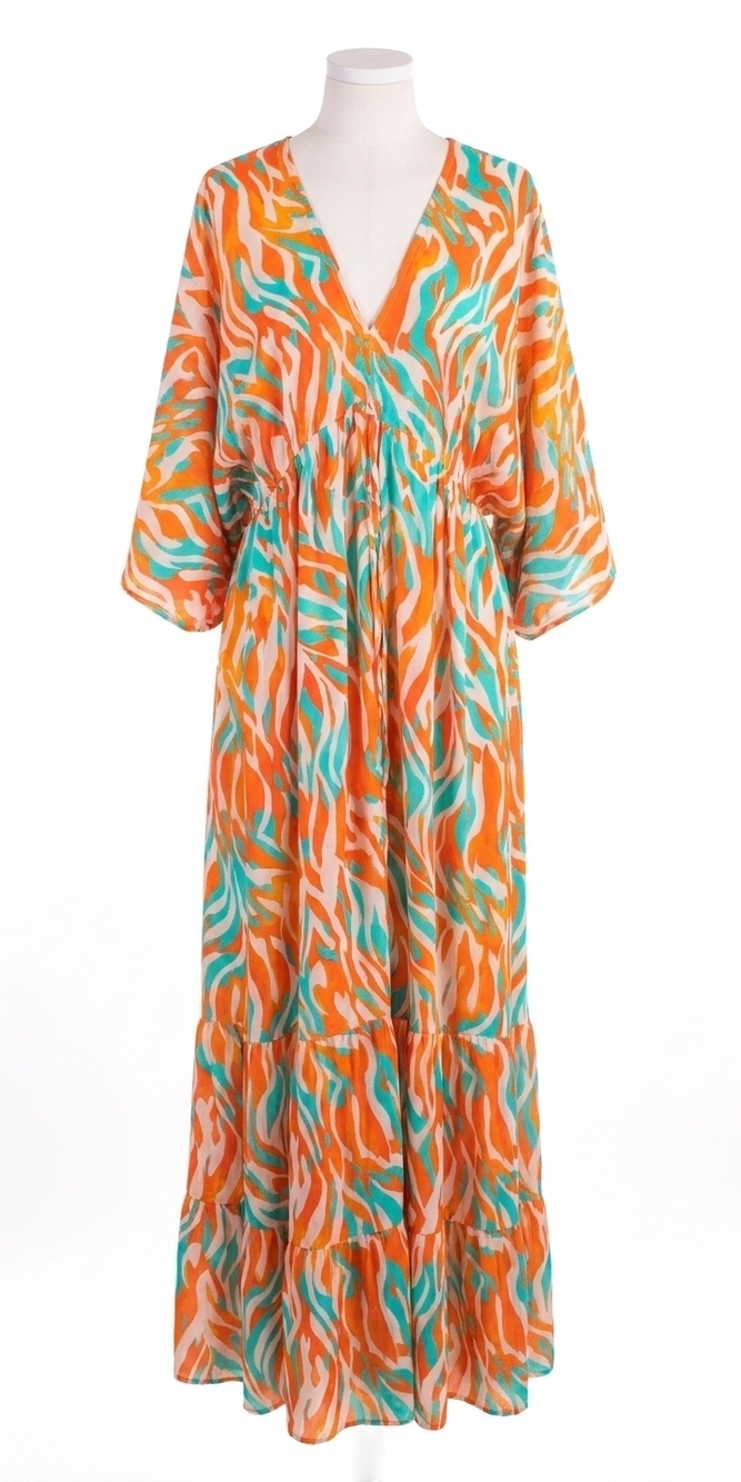 NEW GIGI MODA fiamma maxi dress in turquoise